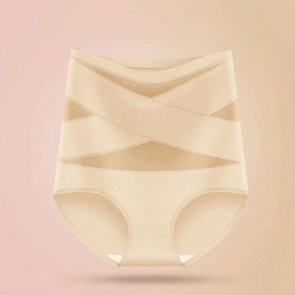 High-waist support briefs in Nude