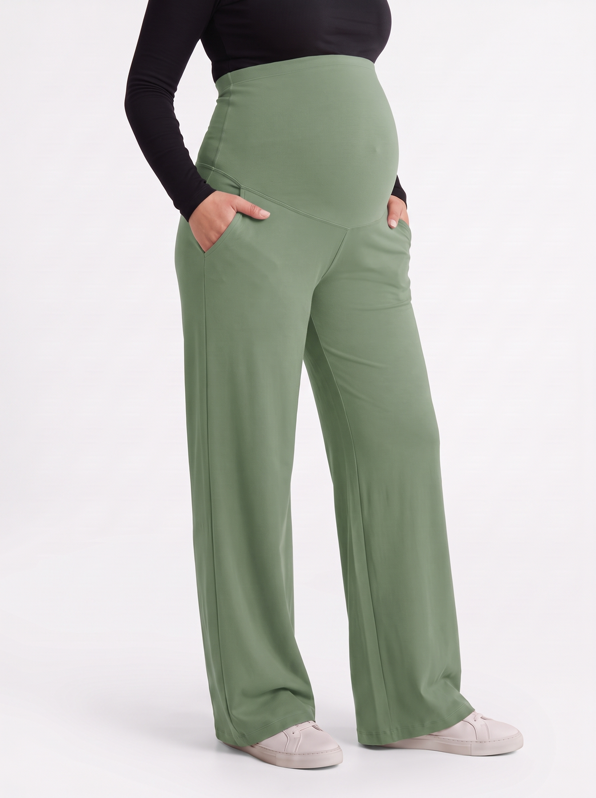 Wide-leg pants in Green