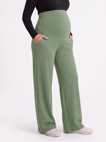 Wide-leg pants in Green