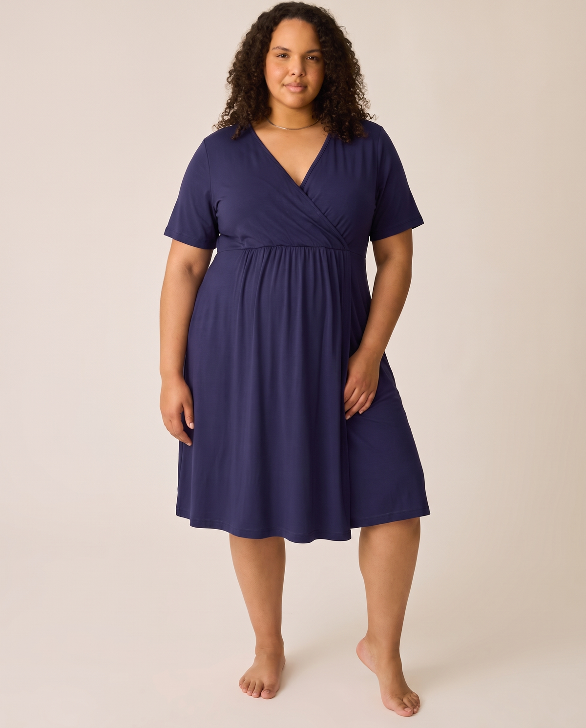 Maternity dress in Navy Blue, front view